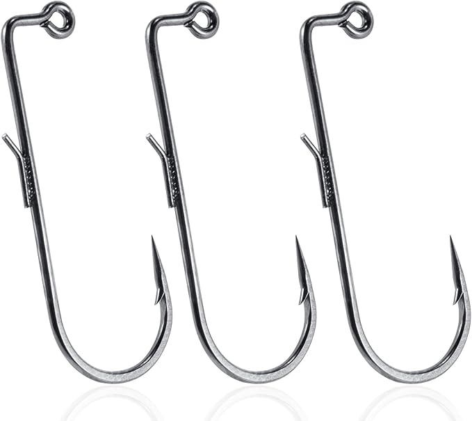 Fishing Jig Hooks Aberdeen Fishing Hooks 90 Degree Round Bend Fishing Long Shank Hooks High Carbon Steel Jig