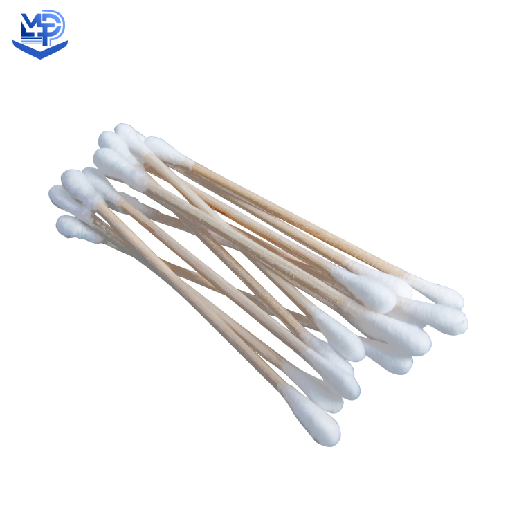medical cleanroom individually wrapped cotton swab bud Sterile cotton swabs oem eco-friendly disposable