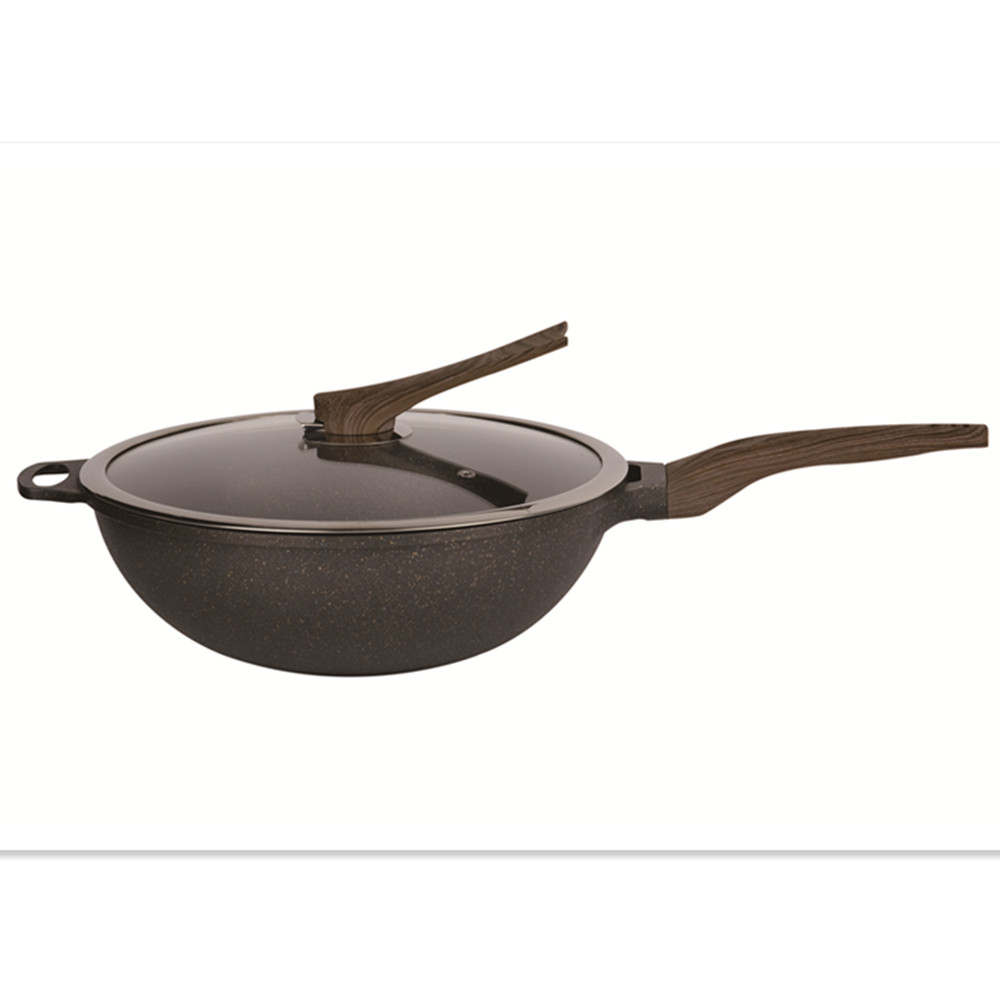 non-stick wok pan custom cookware non -stick Fry Pan wok burner