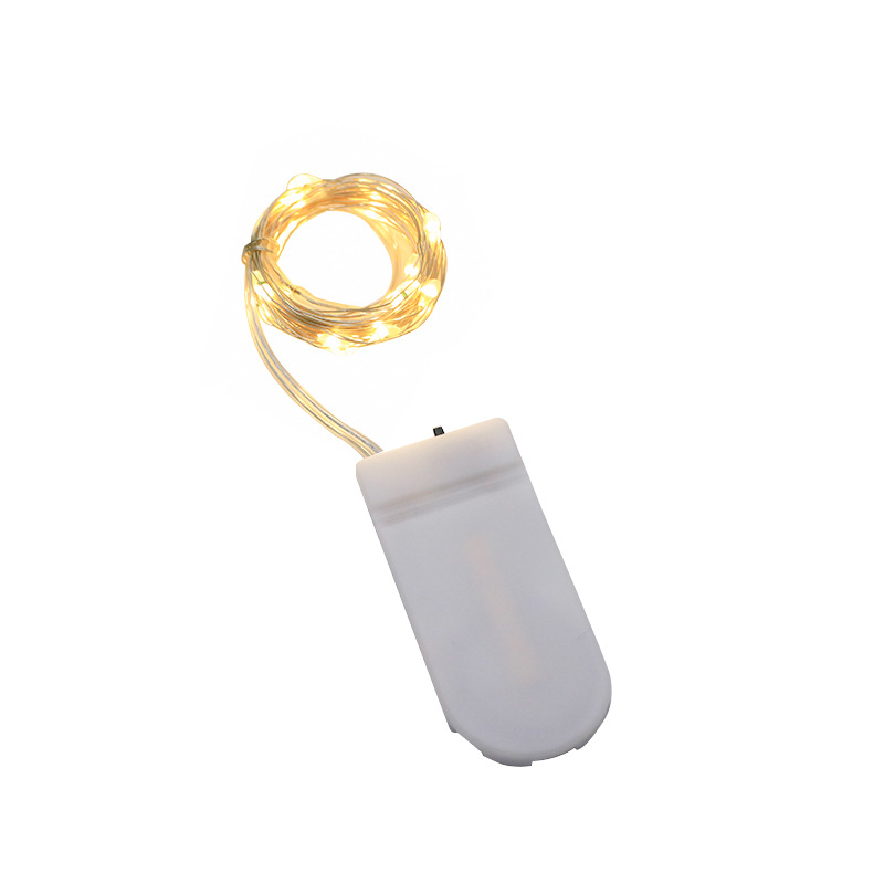 led copper wire lamp CR2030 button battery box with flashing copper wire lamp string Christmas decoration firefly