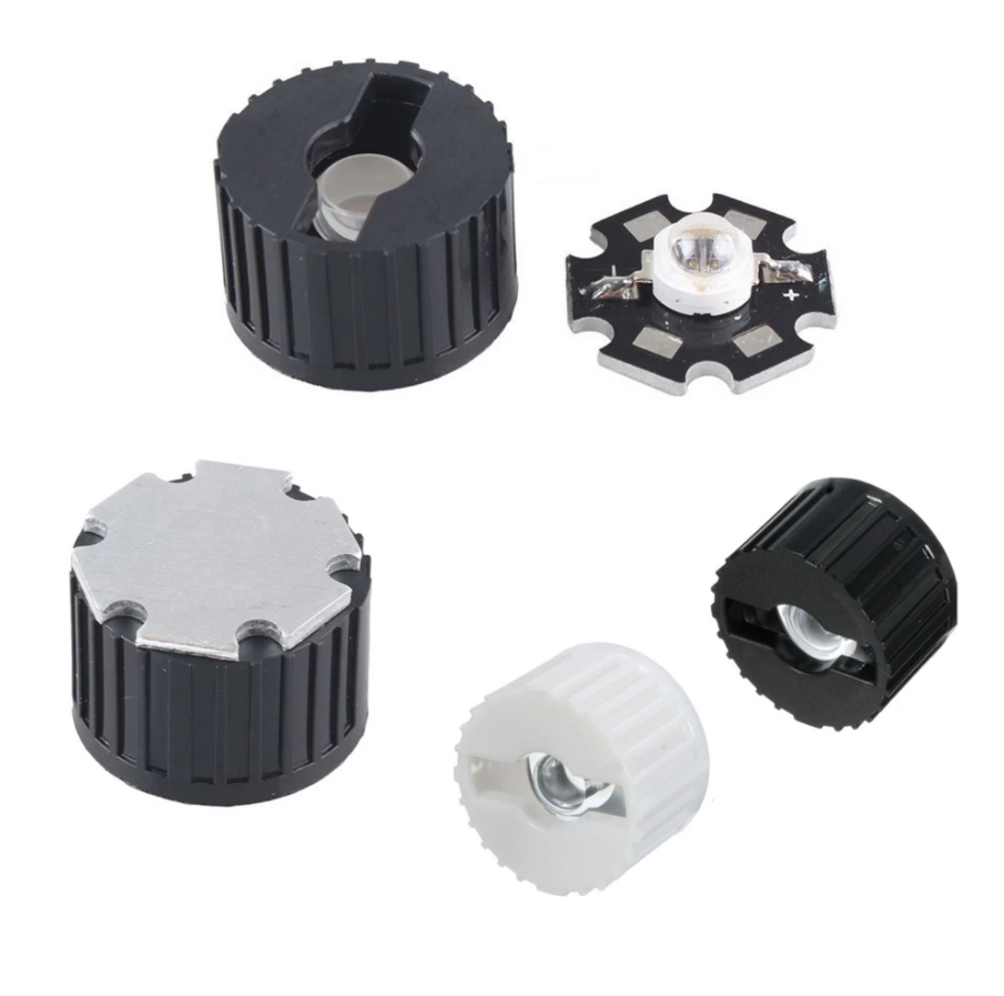 LED Lens 20MM High Power 1W 3W 5W Lenses With Bracket 5 15 25 30 45 60 90 120 Degree PMMA