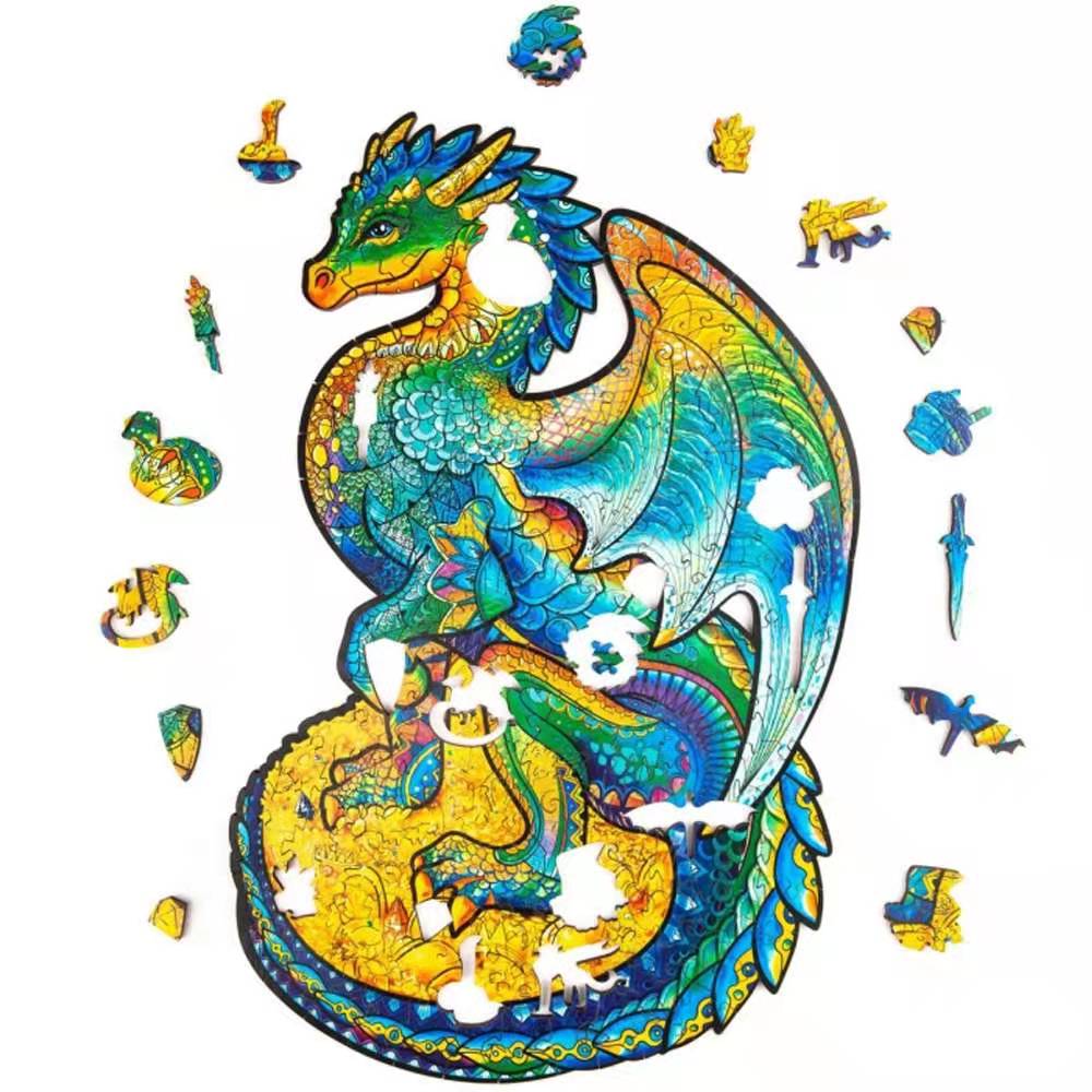 Educational Animal Puzzle Games Wooden Sublimation Puzzle Toys for Babies Cartoon DIY Toy Wood Creative Gifts for Children