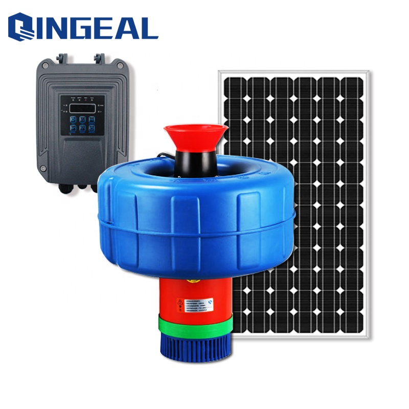 QJPUMP dc солнечный аэратор для пруда для рыбного пруда и солнечные аэраторы с солнечной батареей, аэратор для рыбной фермы