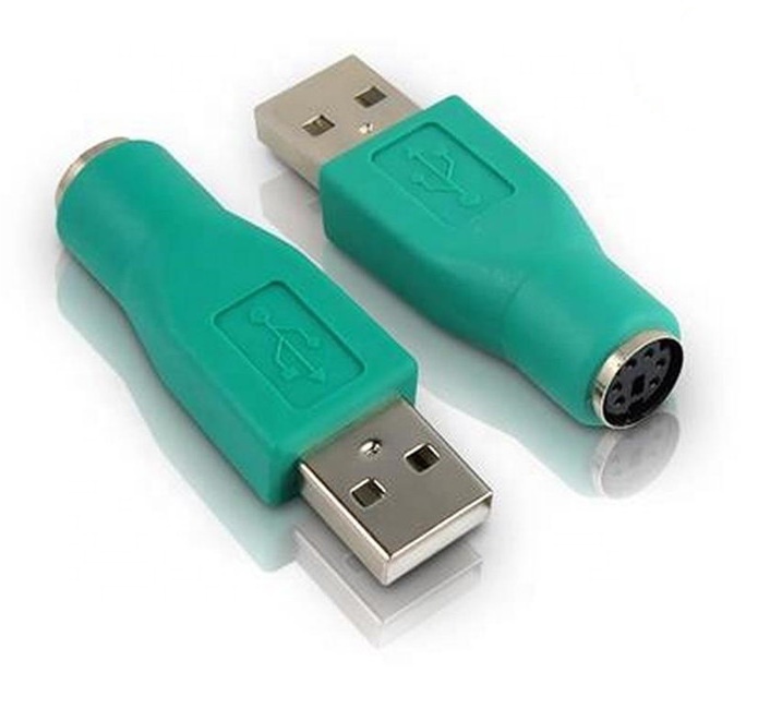 Лидер продаж, адаптер USB «папа» в PS/2 «мама», «папа» USB в PS2, конвертер штекера клавиатуры PS/2