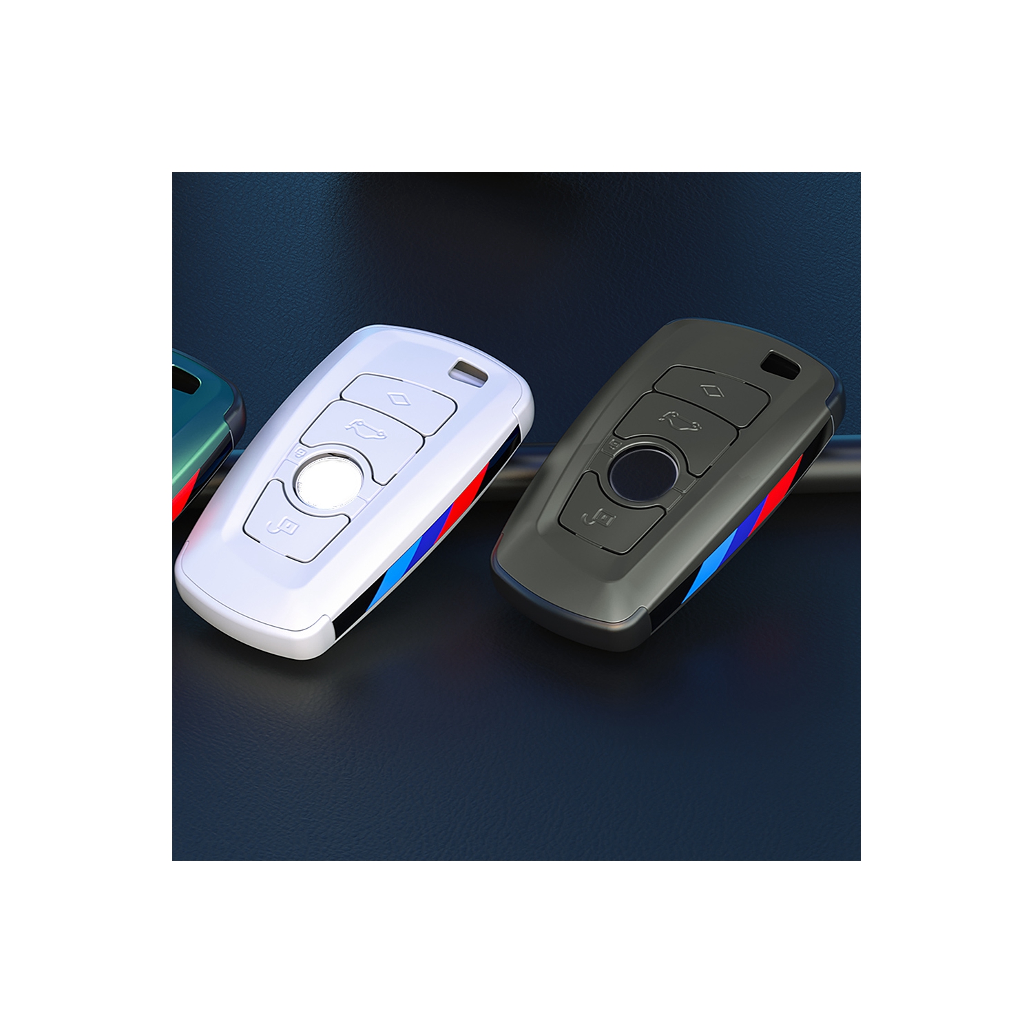 Creative and simple family car key protection beautification key protection cover for BMW Square