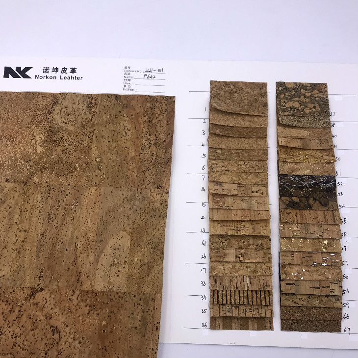 P642 пробковая кожаная пробковая ткань может добавлять золото, серебро и цвет искусственной кожи PU