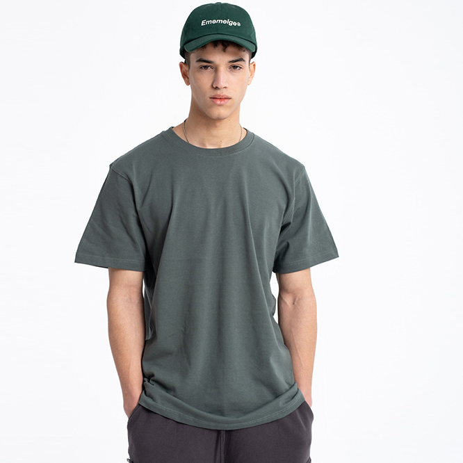 Men's Cotton Heavyweight T-shirt Simple T-shirt OEM 250gsm 270gsm