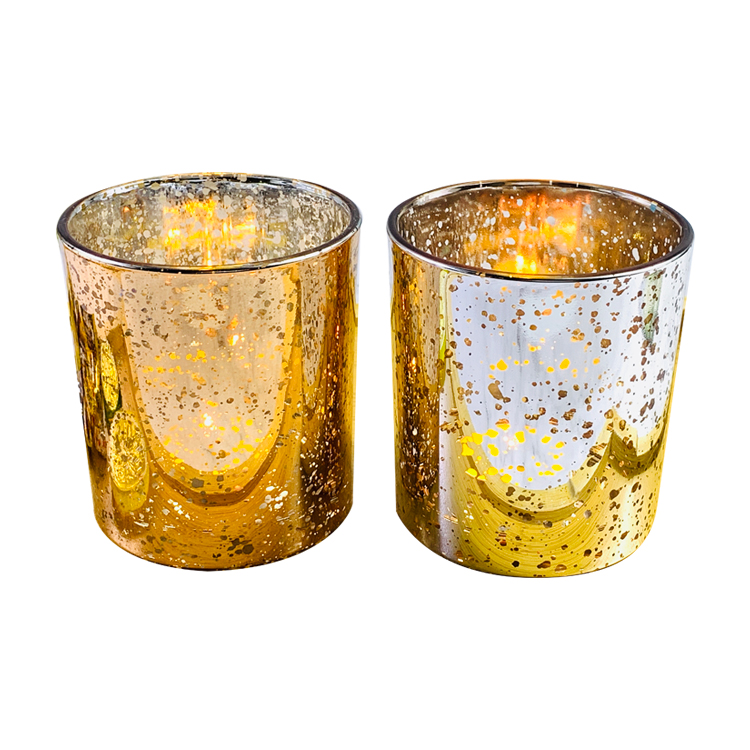 Electroplating Glass Candle Holder Custom Glass Candle Holders Rose Gold Electroplated Glass Candle Holders