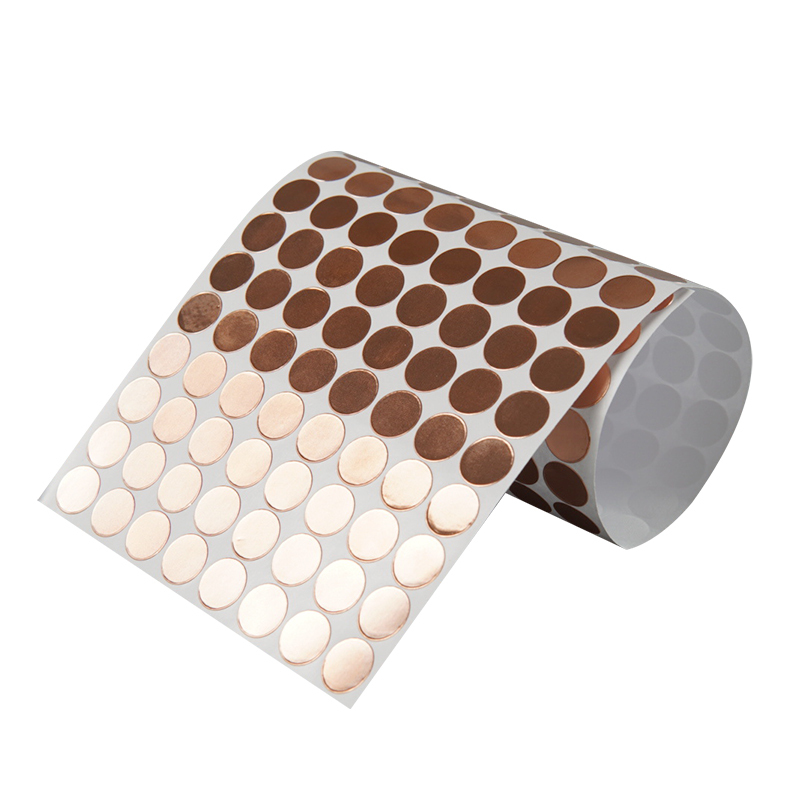 Rui Xiong Customized Die Cut High Temperature Resistance Single Side Adhesive Conductive Shielding Copper Foil