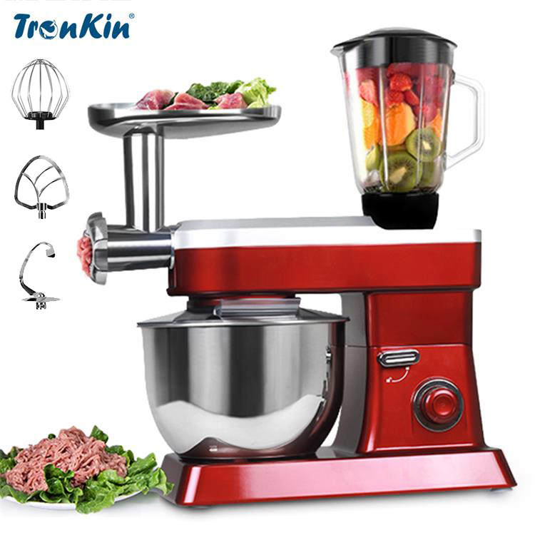 3 in 1 Pastry Stand Food Mixer 1200W 6.2L Meat Grinder Electric Cake Dough Mixer Household Kitchen Cake Bread Dough Stand Mixer