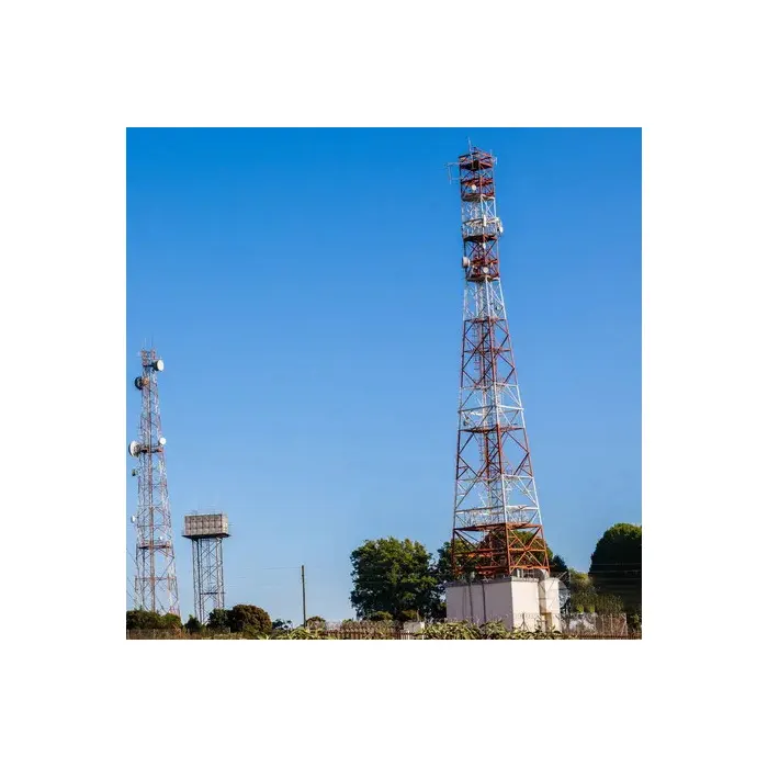 150 200 Feet Self Supporting Steel Solar Panel Fm Radio Station Antenna 50km Wireless Networks Telecommunication Mast Tower