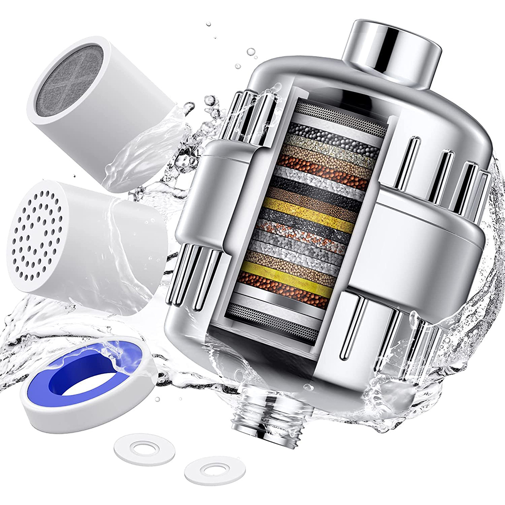 Luxury 20 15 10 Layer Stages Shower Filter for Hard Water Removes Chlorine and Harmful Substances Showerhead Filter