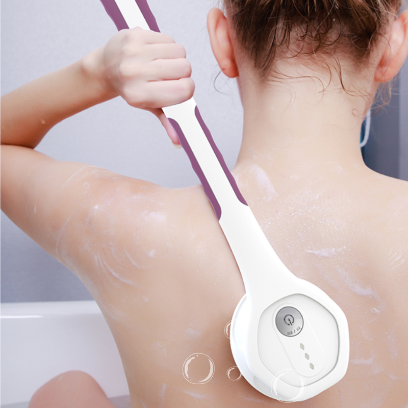 Personal care shower body back cleaning tool set silicone long handle sponges electric body scrubs massage bath brushes