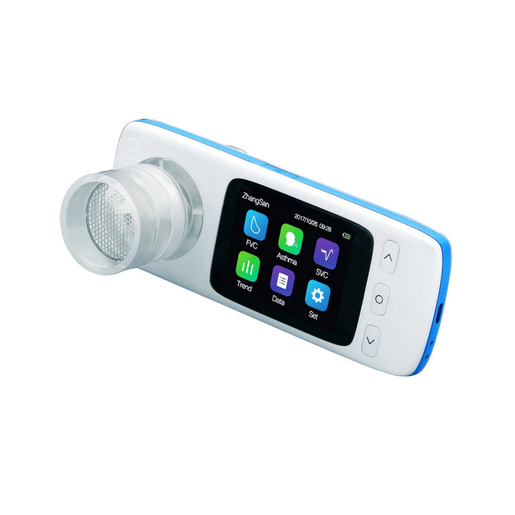 Pulmonary function meter hand held digital spirometer