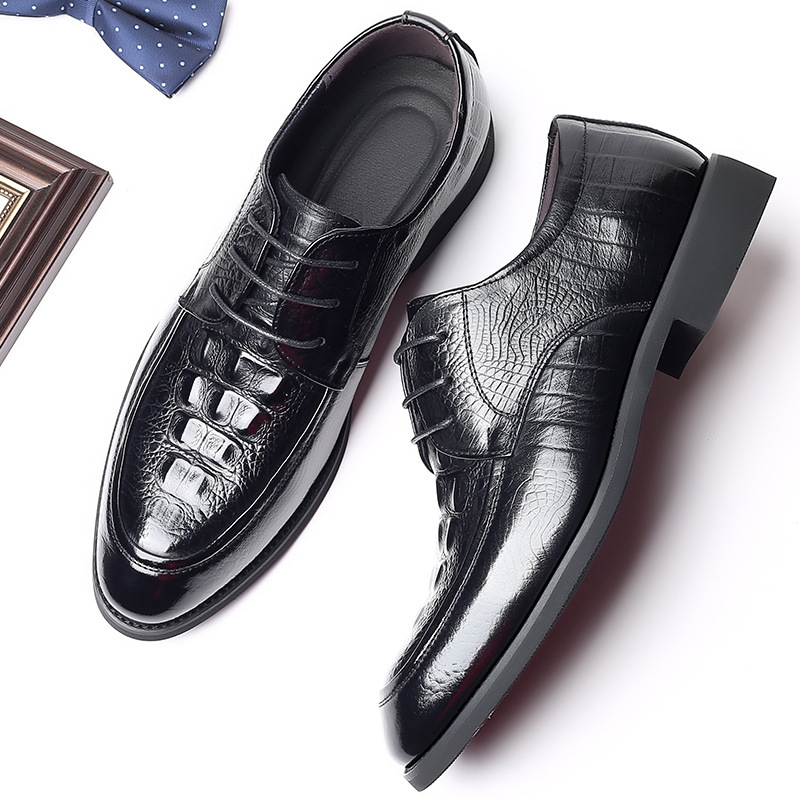 New Arrival Men Fashion British Business Casual Leather Shoes men's executive leather shoes men's leather shoes whole sale