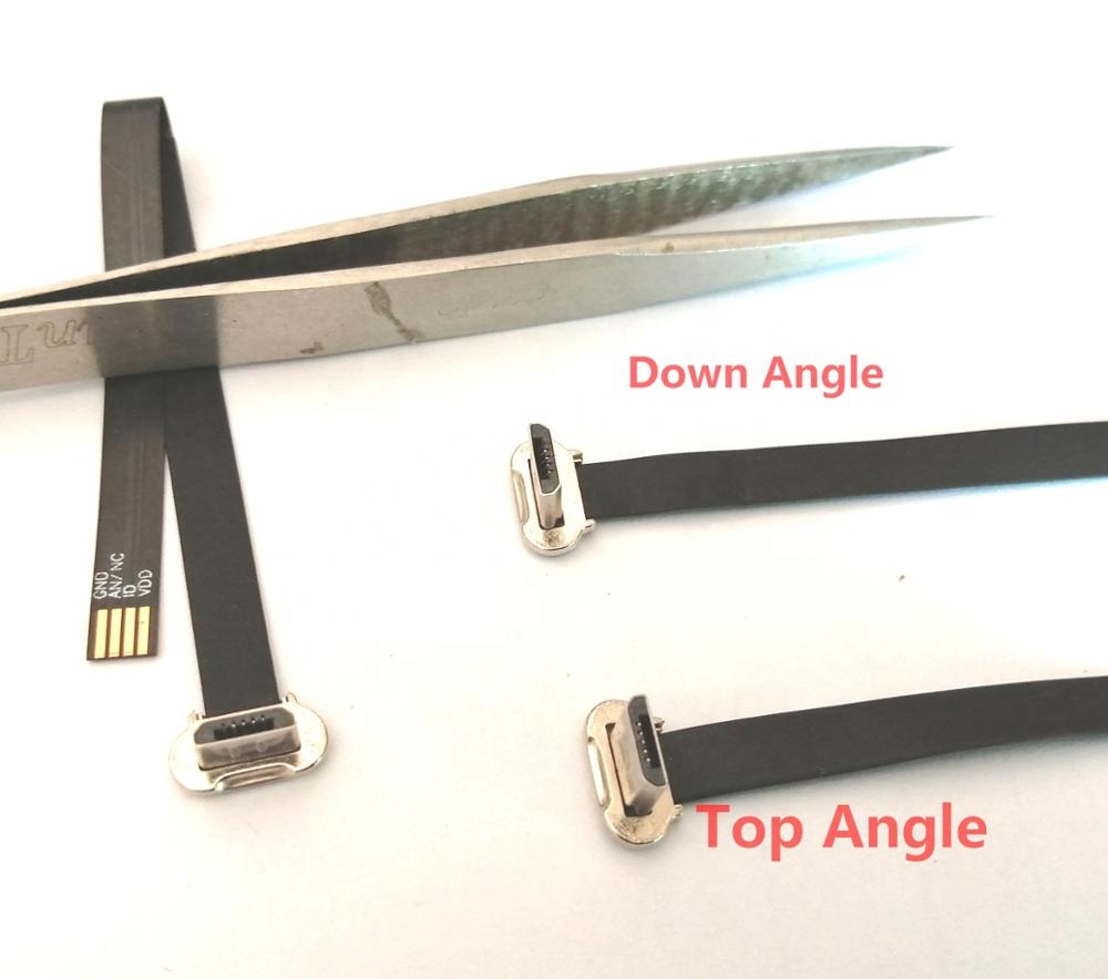 Гибкий кабель FPC. Плоский ультратонкий микро usb кабель FPV