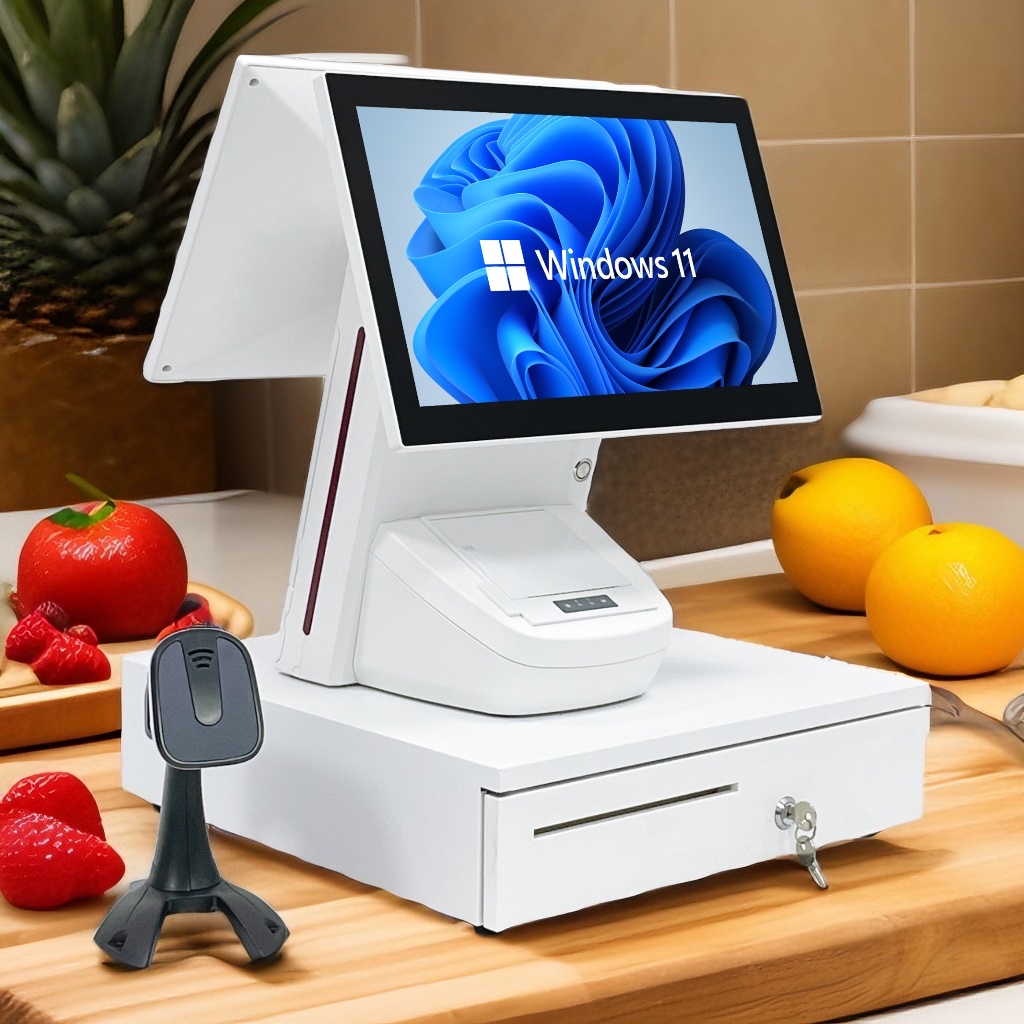 1908D Lcd Display Pos Terminal Cashier Machine Touch Screen Cash Register Pos System For Restaurant