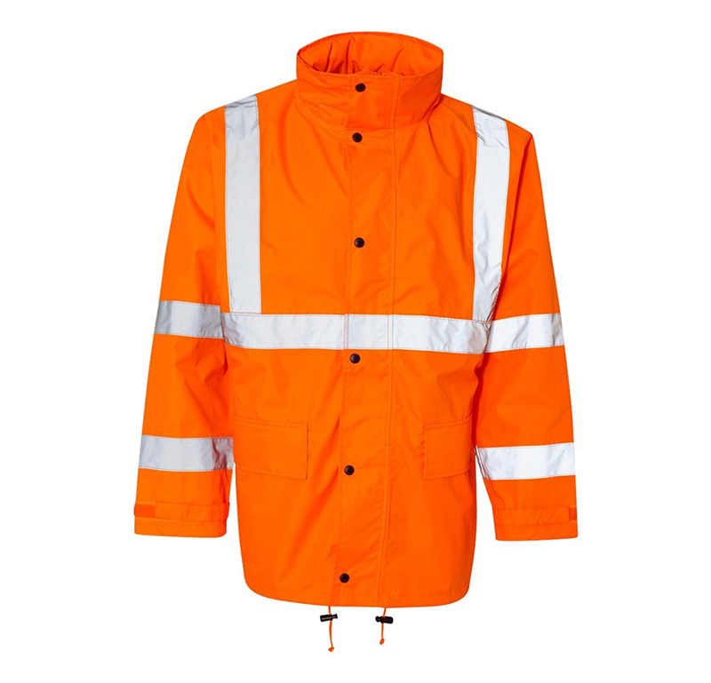Construction Site Hi Vis Jacket Suit Aviator Orange High Quality Breathable Reflective Safety Clothing