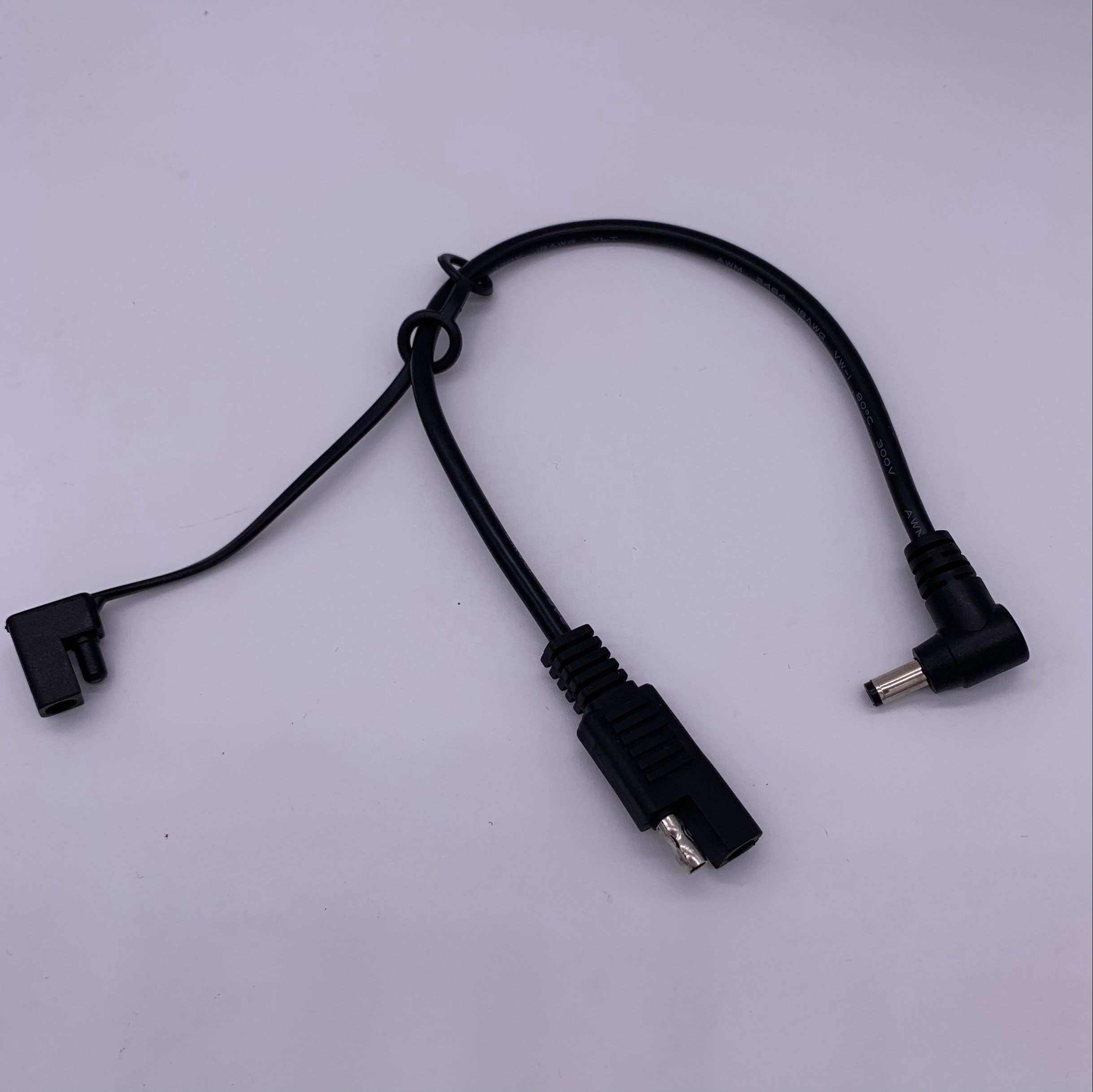 20 см черный SAE к DC 5,5 мм x 2,1 мм 18AWG кабель