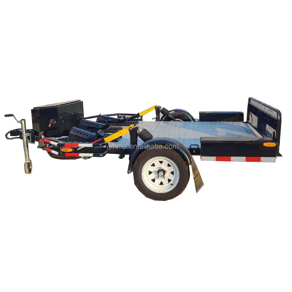 Motorcycle Lifting Trailer Tow Behind Trailer with Hydraulic Lift