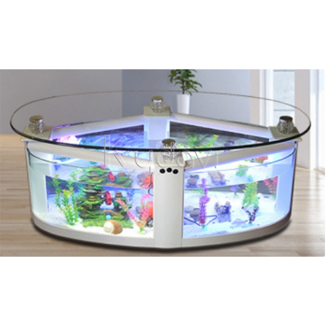 Home Decoration coffee tables luxury water bubble coffee table aquarium a vendre glass fish tank
