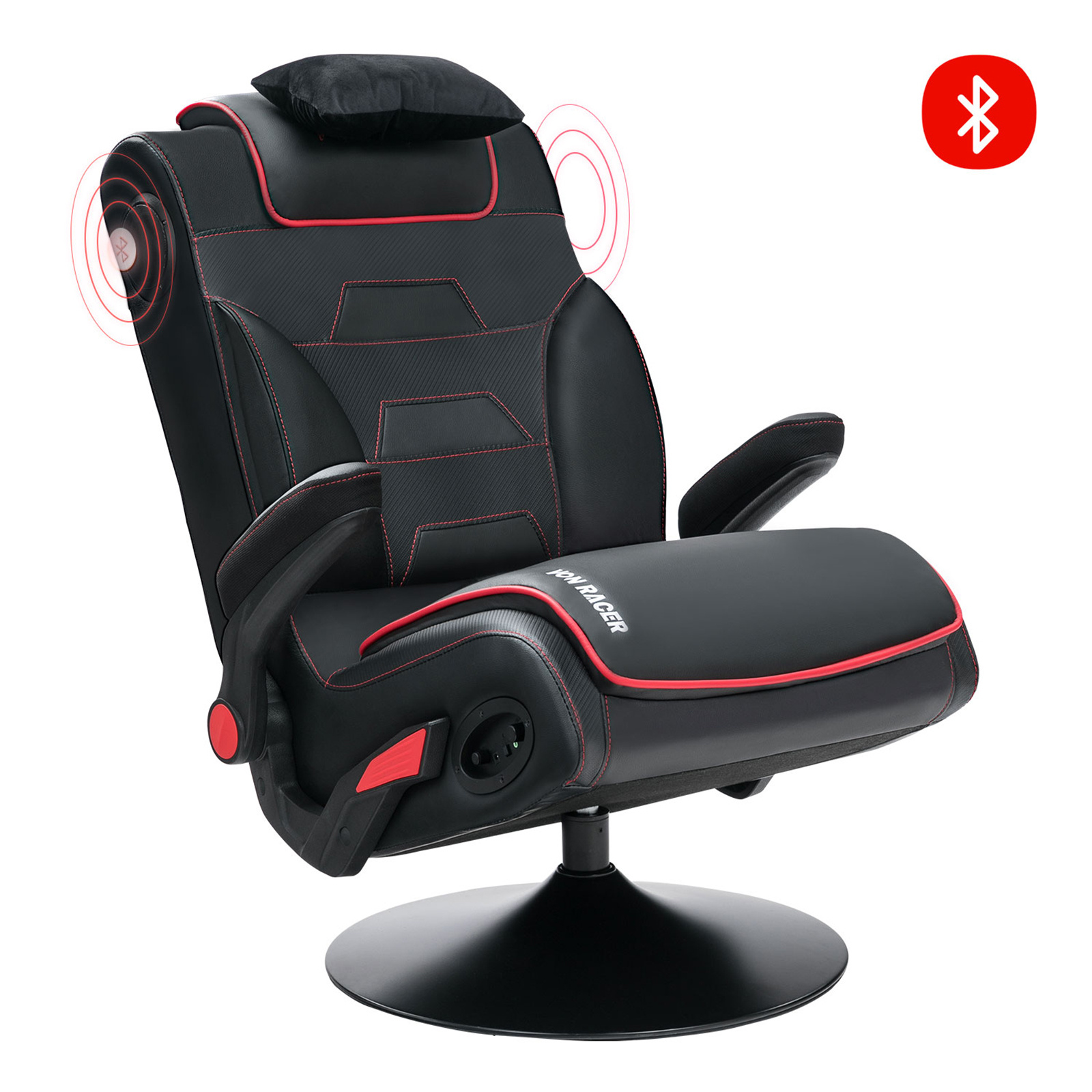 HT-1012 BLK/Красный акцент кресло для геймера с 2,1 басовых динамиков современные спортивные или игровой кресло с PS4 Бесплатная доставка