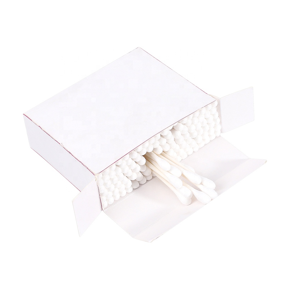 100 шт. oem qtip Косметические Бумажные палочки ватные палочки в бумажной коробке