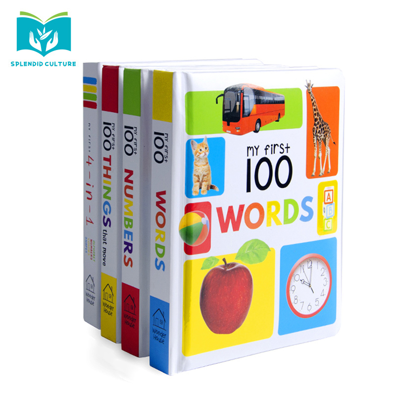 Printing service Hardcover book printing manufacturer My First 100 Words Padded board books for kids