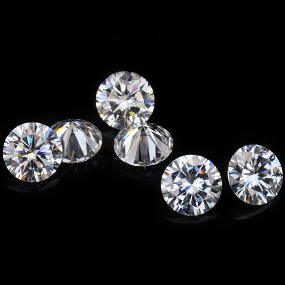 Synthetic lab created H A round brilliant cut colvard loose moissanite stone with factory price