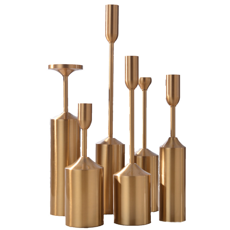 European new design vintage wedding bar party living room decor 6 pc/set iron candlestick holders