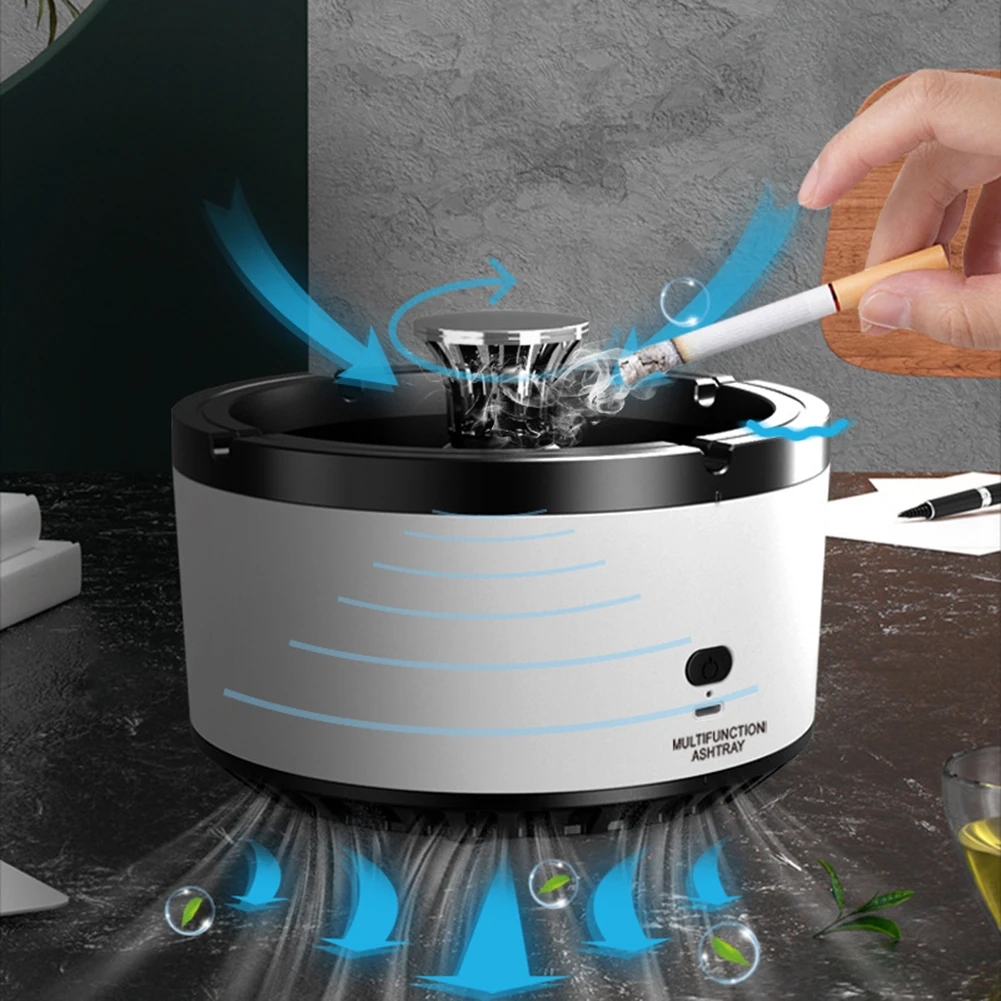 Умный портативный пепельница очиститель воздуха Многофункциональный USB-зарядка для удаления пассивного курения бытовой мини-Настольный очиститель