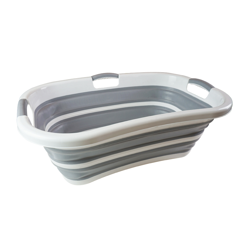Mutli-use Foldable PP Wash Plastic Basin with 3 handle Dirty cloth Basin