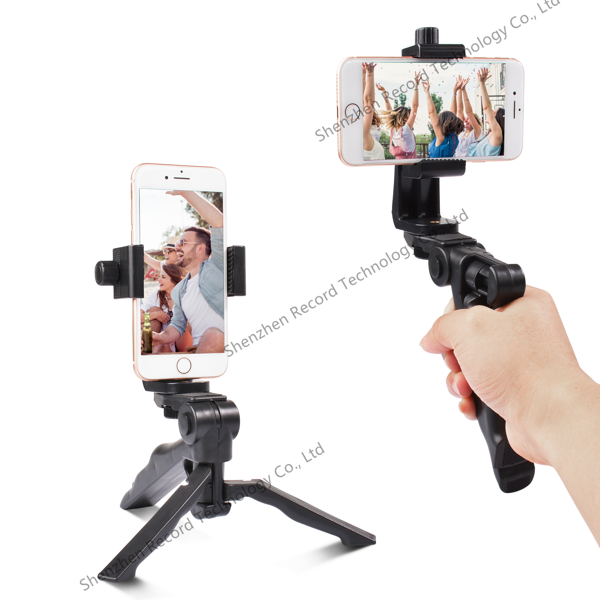 Larger Handheld Mini Tripod 2 in 1 Self-portrait Monopod Phone Selfie Stick Tripod Compatible with Smart Phone Sports Camera