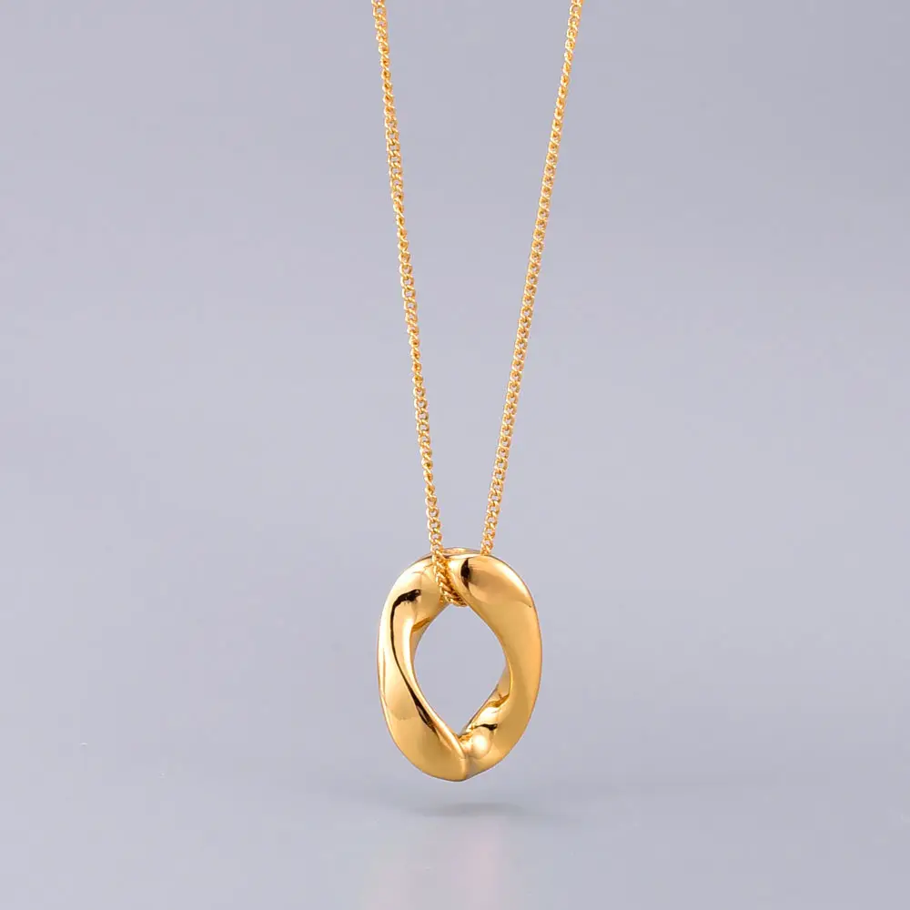 European Simple Irregular Clavicle Chain Necklace Stainless Steel 18k Gold Plated Necklace For Women