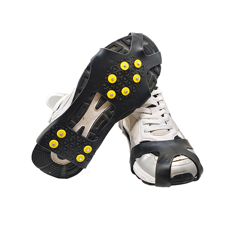 Traction Cleats Ice Snow Grips Crampons safety shoes Anti-Slip Stainless Steel 18 Spikes for climbing