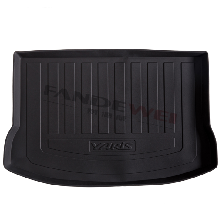 Easy to clean anti slip odorless high quality customized car mats trunk mat boot liner cargo liner for Yaris