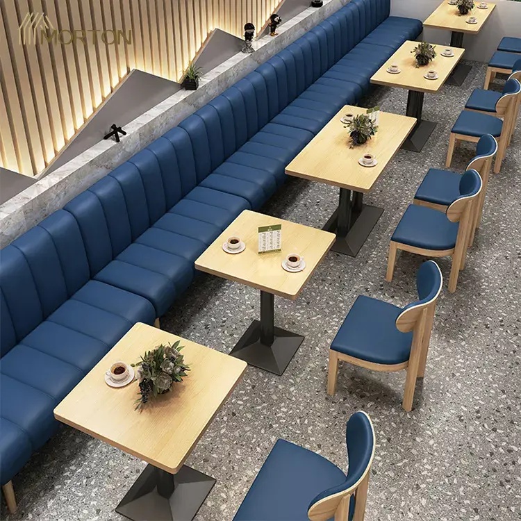Commercial hotel restaurant furniture sets booth seating luxury modern tables and chairs set for cafes and restaurants