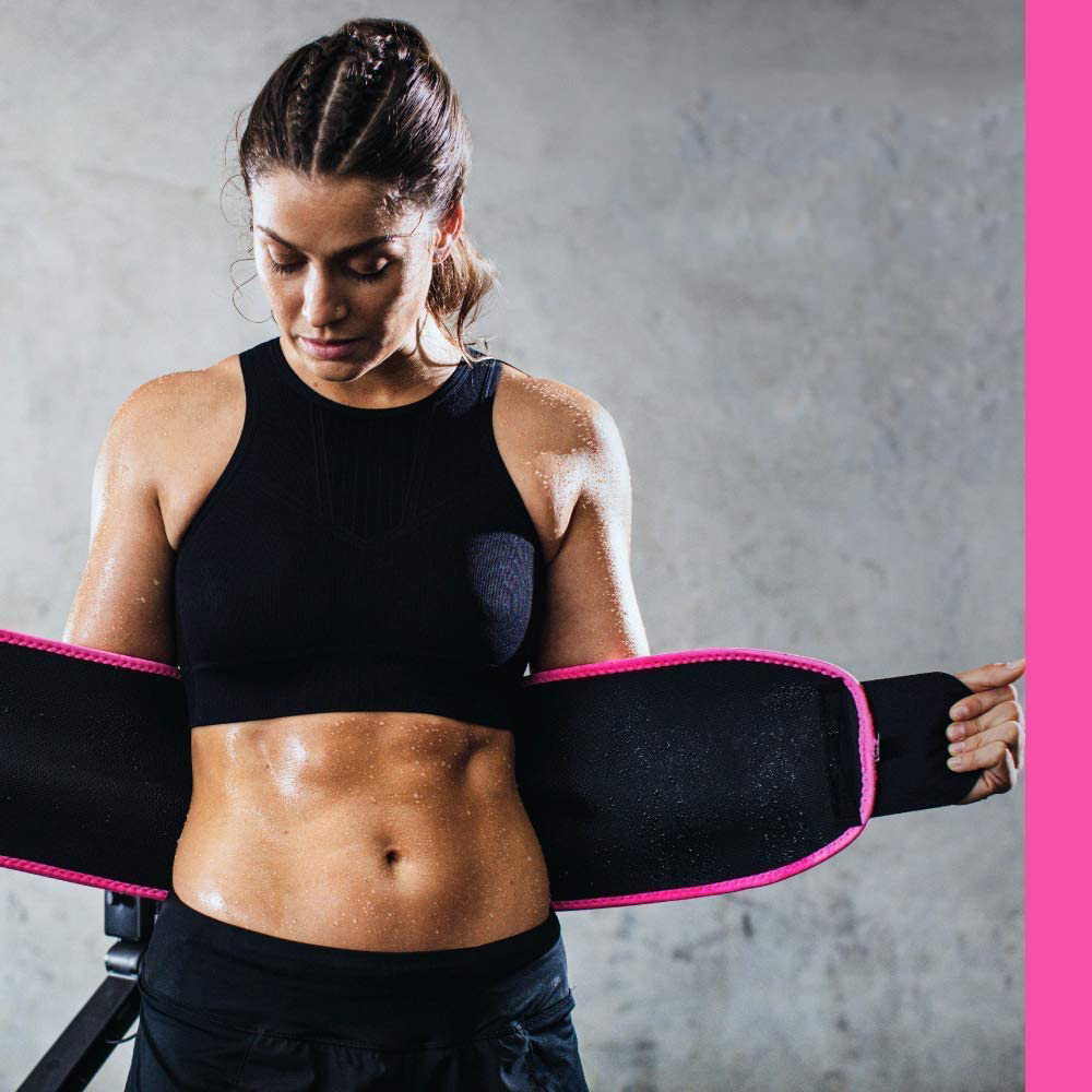 Custom Logo Black/Pink Waist Trimmer Premium Waist Trainer Sauna Belt for Women