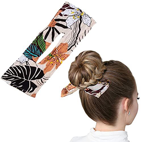 Cross-border new Deft Bun Wire bow hair raiser Printed magic clip Twist the lazy man's hair curl