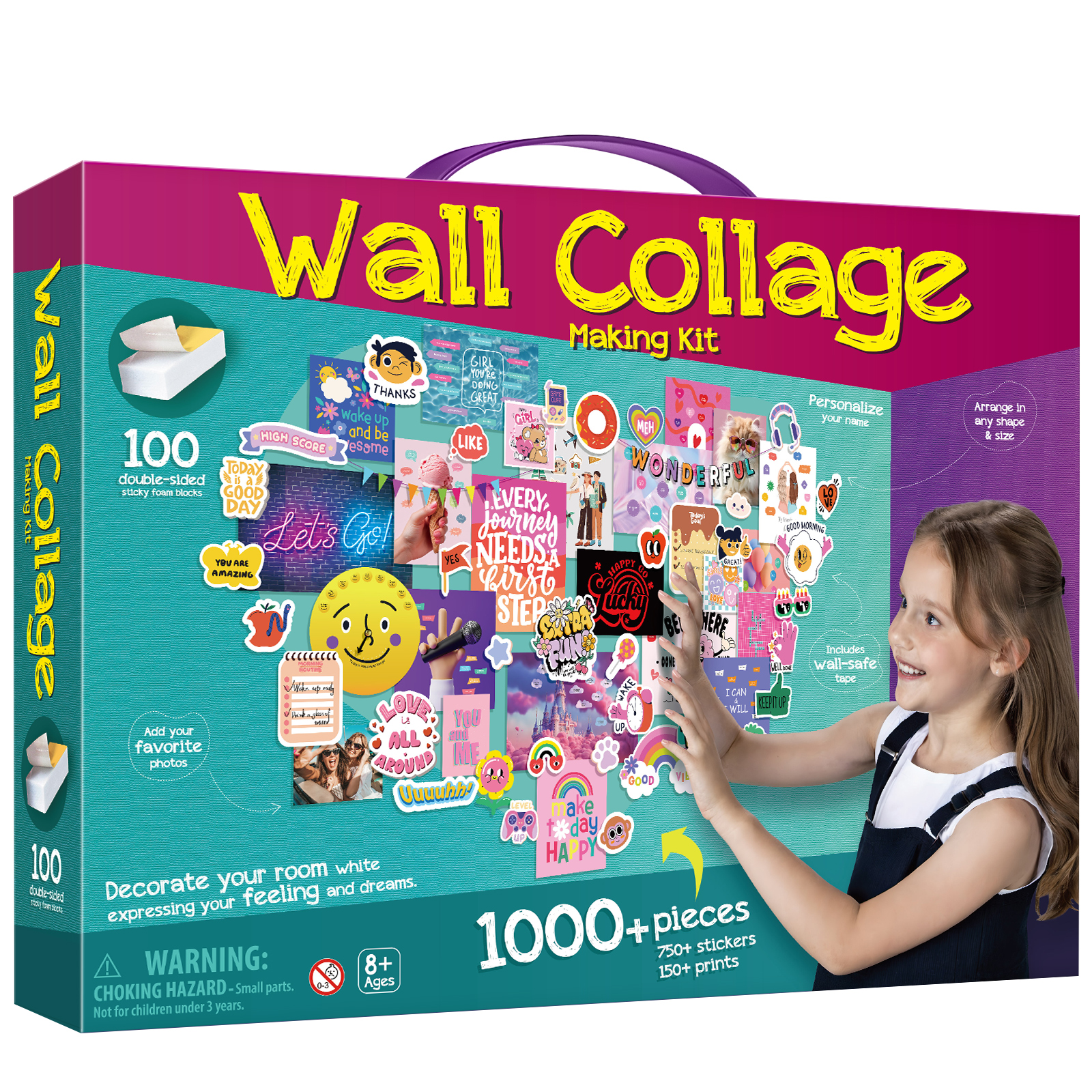 1000 In 1 Children Educational Drawing Toys DIY Wall Collage Making Arts Paper Crafts Painting Kits Stem For Kids Toys