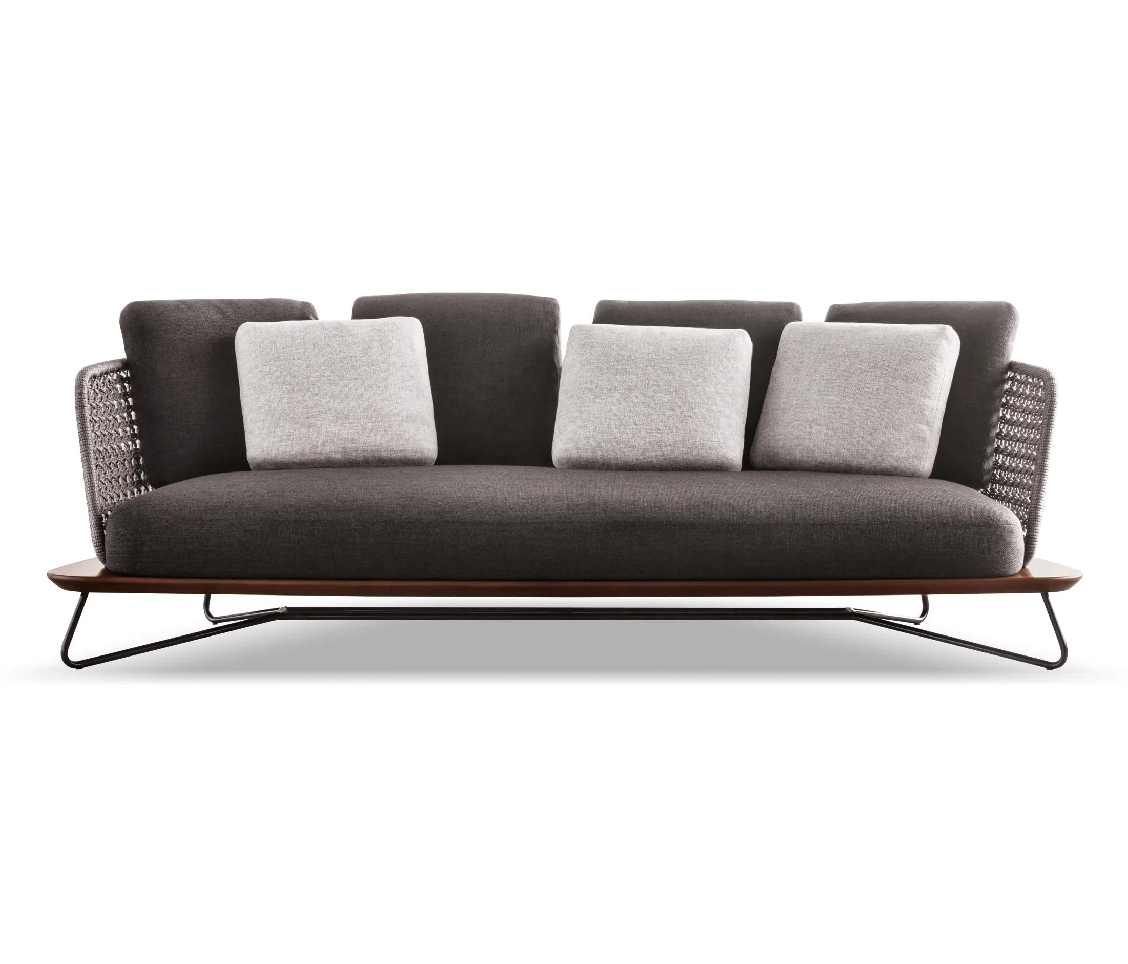Luxury Rope Merbau 3 Seat Er Long Sofa Outdoor/Indoor Leisure Modern Sofa Chair