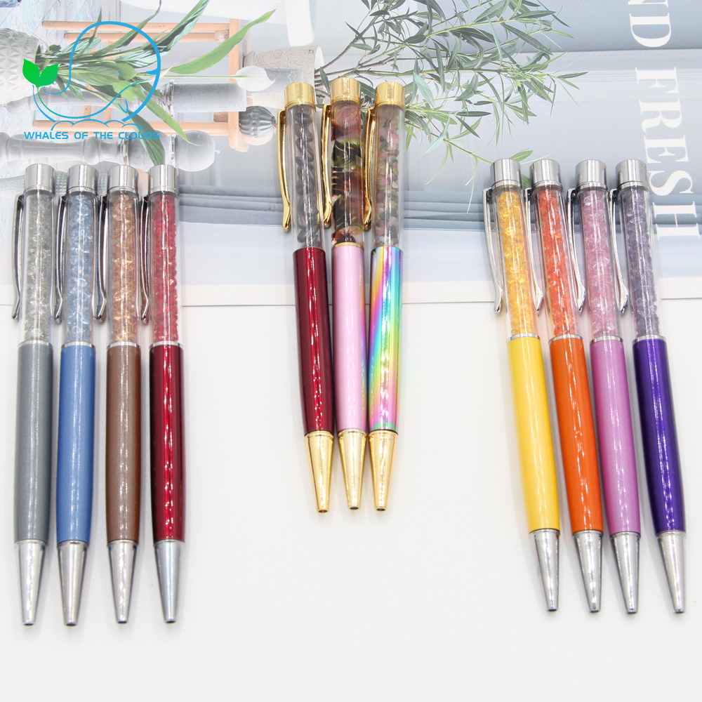Wholesale Cheap Creative Colorful Metal Custom Diamond Ballpoint Pen Crystal Pen Stylus For Gift
