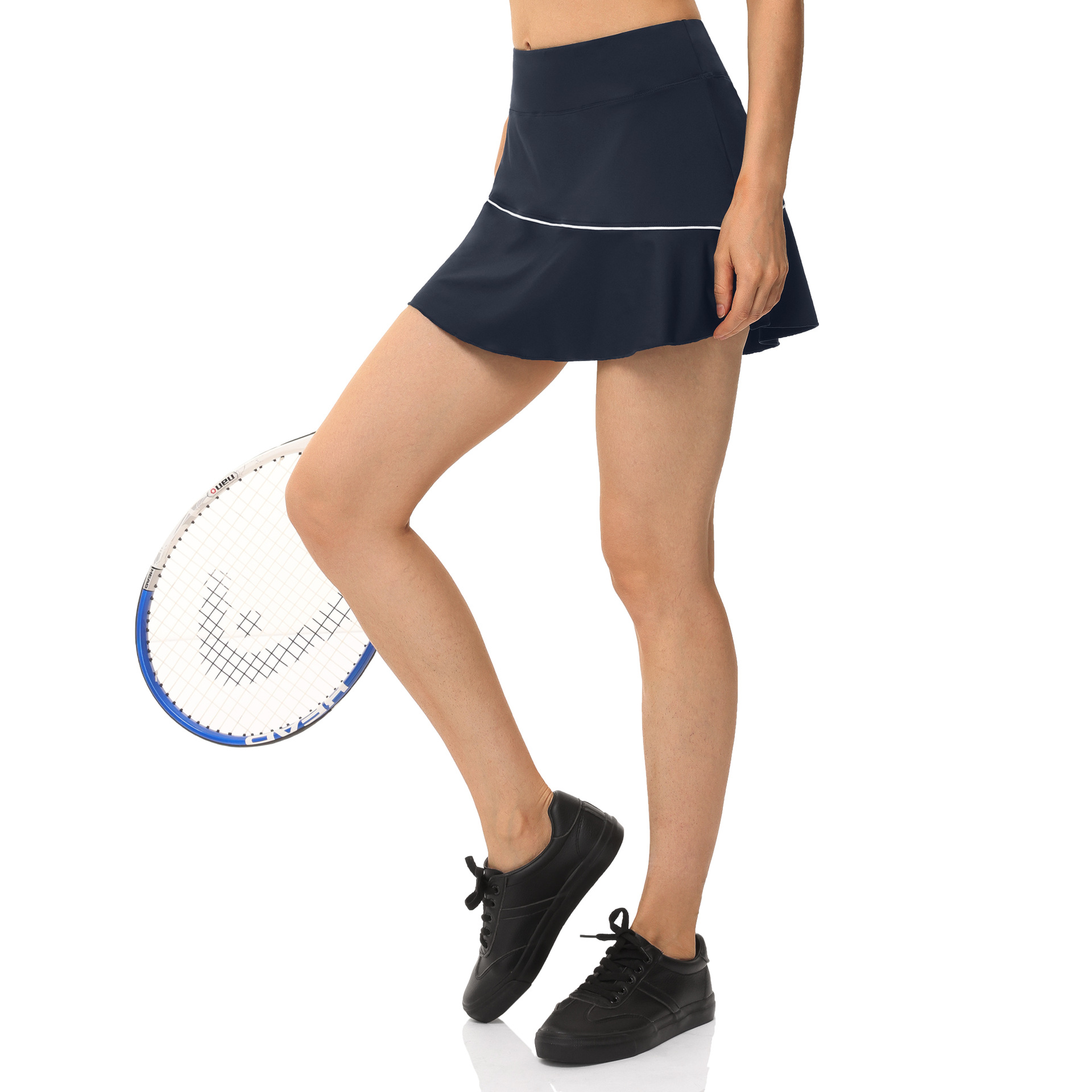 Customized women tennis plain sport short quick dry elastic waist jersey safety protect tennis skirt
