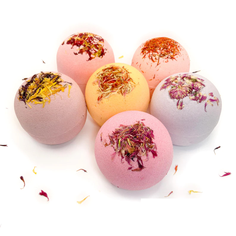 DIY 100% Natural Fruits Dried Flowers Scented Luxury Bath Bomb Organic