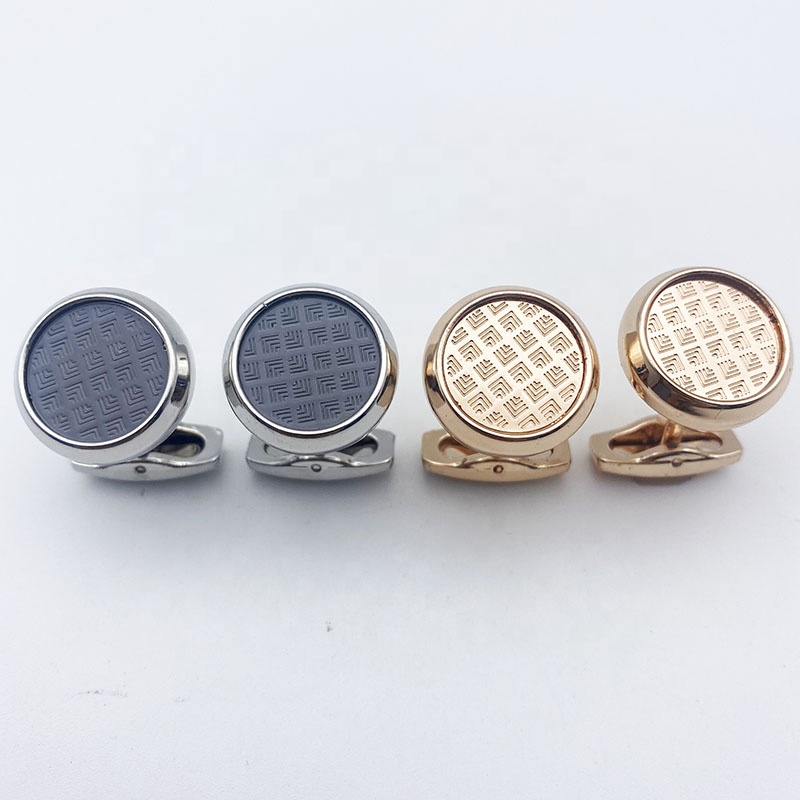 Design Luxury Anniversary Elegant Round Cufflinks For Men Shirt