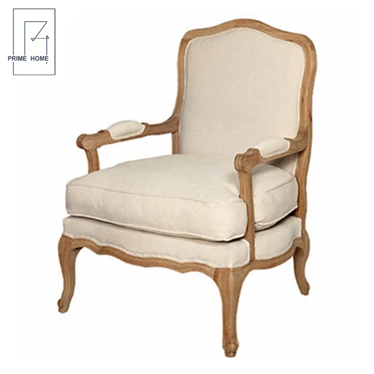 Hot Sale French Provincial Style Wooden Frame Arm Wedding Chair