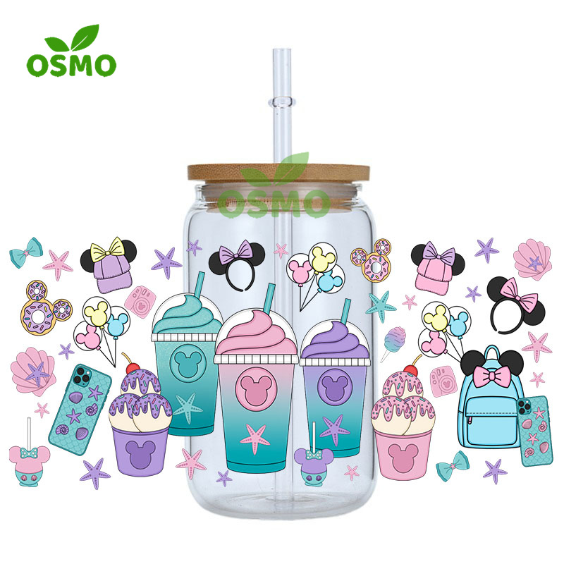 Osmo Factoroy оптовая продажа Uv Dtf Переводные стаканчики пользовательские высечки сублимационные переводы для стаканчиков Tumblers Libbey стеклянные банки