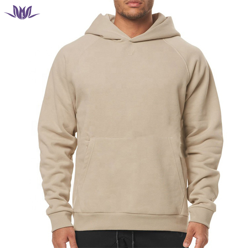 Mens Soft fleece construction Raglan sleeves Oversized hood Kangaroo pocket Hidden zipper pocket Wholesale Hoodies
