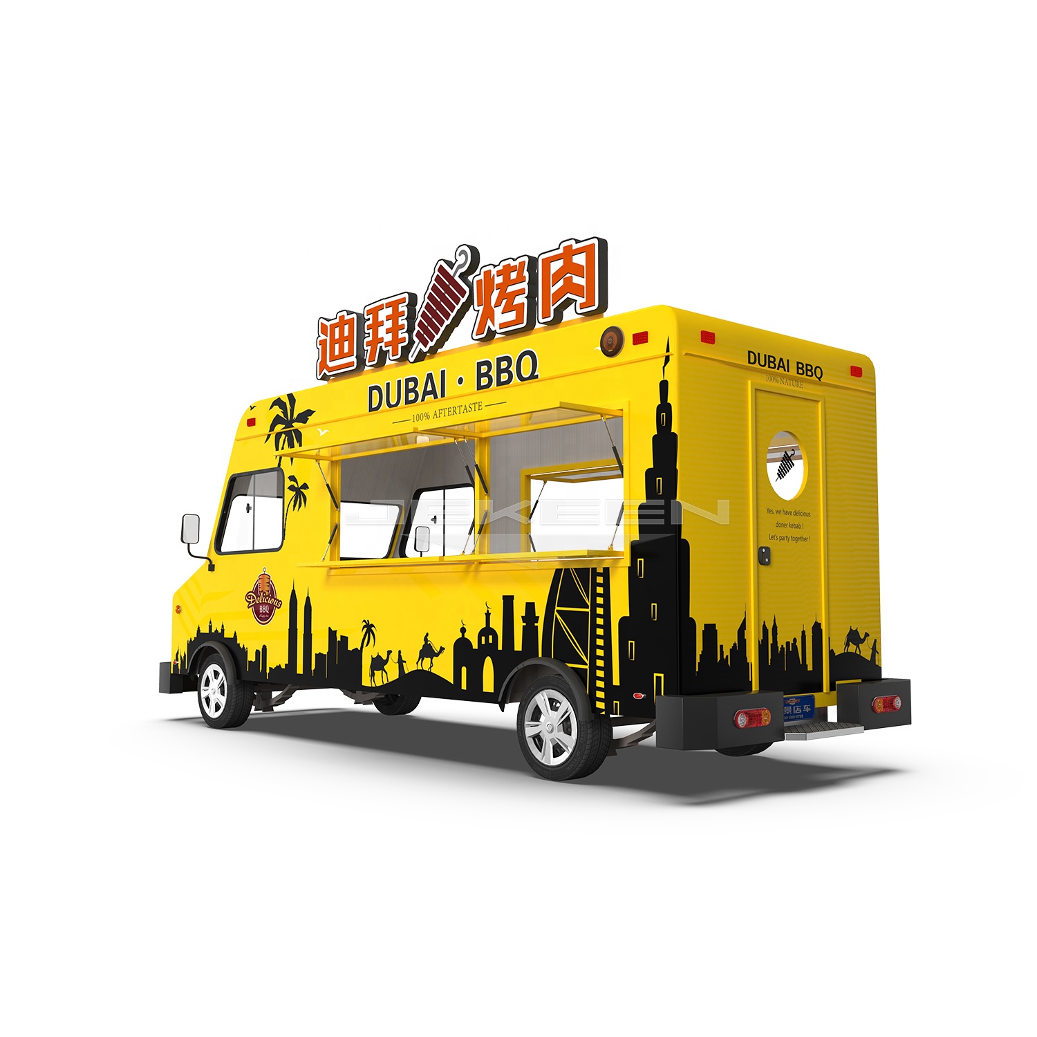 New Fashion Wholesale Price Vintage Food Trailer Citroen Van GREEN