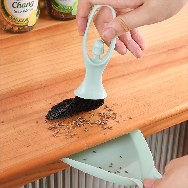 Small broom and dustpan set desktop garbage cleaning broom keyboard cleaning tool